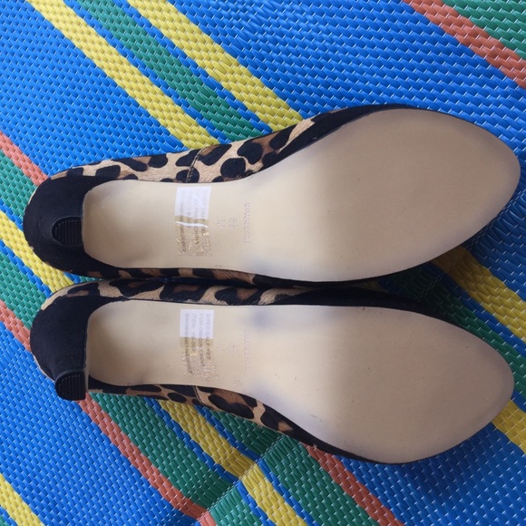 Chico's CalfHair Black/CheetahPrintHeels PumpsShoe - Picture 4 of 7